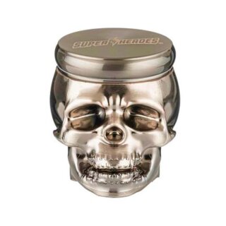 SuperHeroes Grinder Alu 55mm - 4Parts Skull Silver (1 Stk)