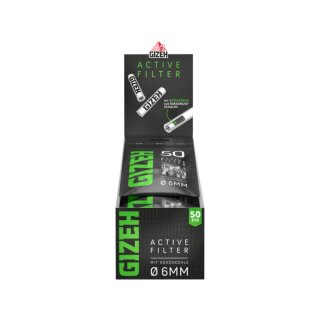 GIZEH ActiveFilter 6mm - Black (10 x 50Stk)
