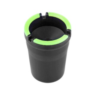 Autoaschenbecher 8cm - Leuchtstreifen Schwarz (1 Stk)