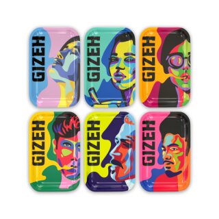 GIZEH RollingTray 27.5x17.5cm - Faces (1 x 6Stk)