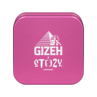 Steezy Grinder Alu 55mm - 2Parts GIZEH x Steezy Pink (1 Stk)