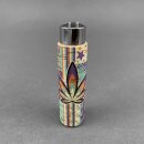 Clipper Feuerzeug Softflame Kork Cover - Mandala Hanfblatt assortiert (1 Stk)