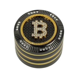 Grinder Alu 50mm - 4Parts Bling Bling Bitcoin (1 Stk)