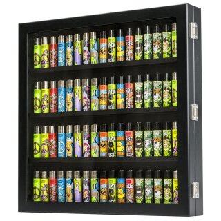 Clipper Vitrine - leer 72er Schwarz 42x42cm (1 Stk)