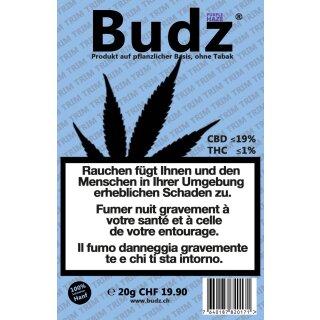 Budz - Purple Haze - Greenhouse CBD Trim (CHF 19.90/20g)