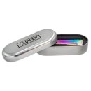 Clipper Feuerzeug Jetflame Blue Metal Icy - Rainbow (1 x 12Stk)
