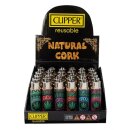 Clipper Feuerzeug Softflame Kork Cover - Mandala Hemp Leaves (1 x 30Stk)