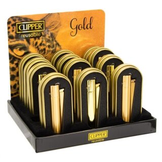 Clipper Feuerzeug Jetflame Blue Metal Icy - Amsterdam Blue Dream (1 x 12Stk)