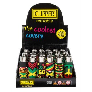 Clipper Feuerzeug Softflame Silikon Cover - Hello Jamaica (1 x 30Stk)