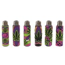 Clipper Feuerzeug Softflame Silikon Cover - Neon Leaves...