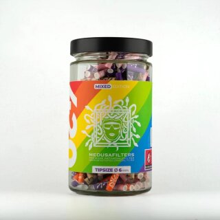 Medusa - Hybridfilter - Mixed Rainbow - Glas (420 Stk. x 6mm)