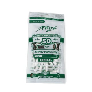 Purize Aktivkohlefilter CONICAL 5-6mm - White (50 Stk.)