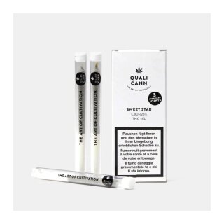 NP1602 Qualicann - Prerolled CBD Joints - Sweet Star (3 Stk.)