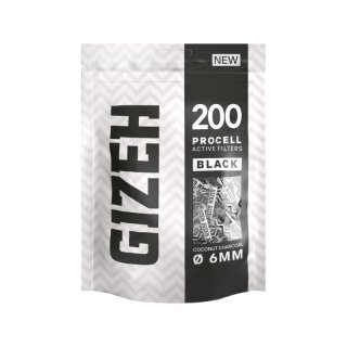 GIZEH ActiveFilter 6mm - ProCell Black (1 x 200Stk)