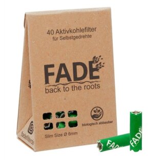 FADE - Aktivkohlefilter Slim Size Green 6.4mm (40 Stk.)