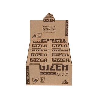 GIZEH Rolls Slim - Unbleached (20 x 5m)