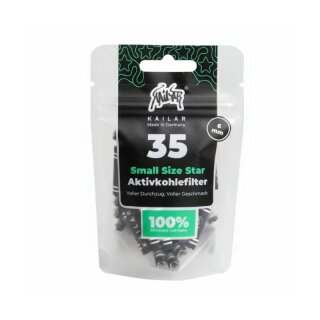 Kailar - Papier Aktivkohlefilter - Small Size Star (35 Stk.)
