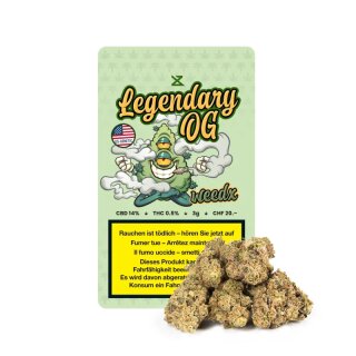 Weedx Indoor Blüten - Legend OG (CHF20.00/3g)