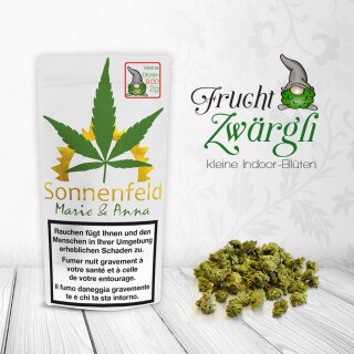 Sonnenfeld CBD Indoor Bl&uuml;ten - Fruchtzw&auml;rgli (CHF9.00/2g)