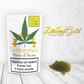 Sonnenfeld CBD Indoor Trim - Zitron&auml; Gold Cut (CHF13.90/13g)
