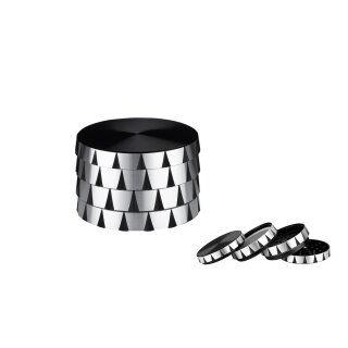 SuperHeroes Grinder Alu 55mm - 4Parts Silver/Black (1 Stk)