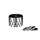 SuperHeroes Grinder Alu 55mm - 4Parts Silver/Black (1 Stk)