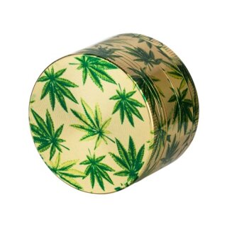 NP0902 Alu Grinder 4-teilig 50mm Hanfbl&auml;tter Gr&uuml;n