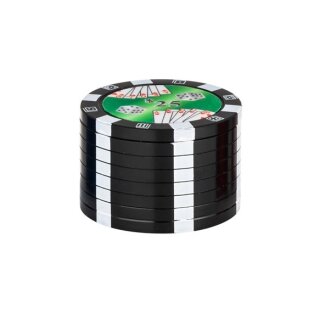 SuperHeroes Grinder Alu 40mm - 3Parts Poker Chips Black (1 Stk)