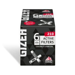 GIZEH Active Filter 6mm Box (210 Stk.) + Rolls Slim 5m