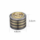 Grinder Alu 50mm - 4Parts Bling Bling Dollar (1 Stk)
