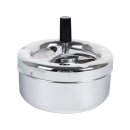 Drehaschenbecher Metall 13cm - Silber (1 Stk)