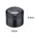 ChampHigh Grinder Alu 50mm - 4Parts Black with Magnifier (1 Stk)